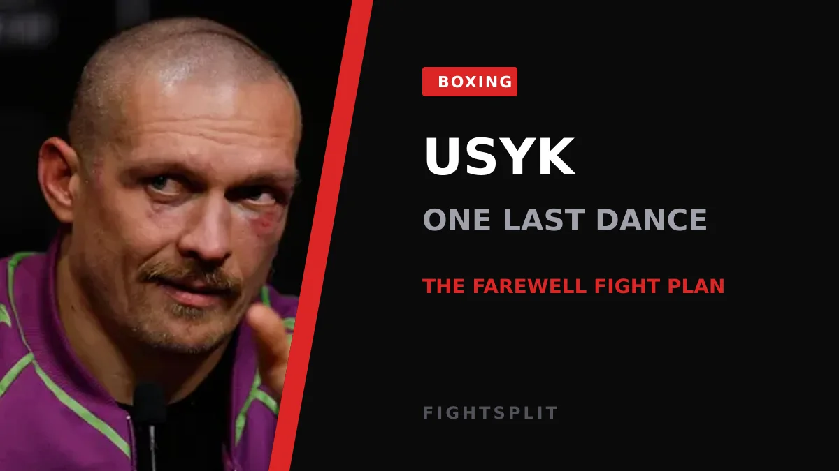 Oleksandr Usyk in the ring during a heavyweight title fight