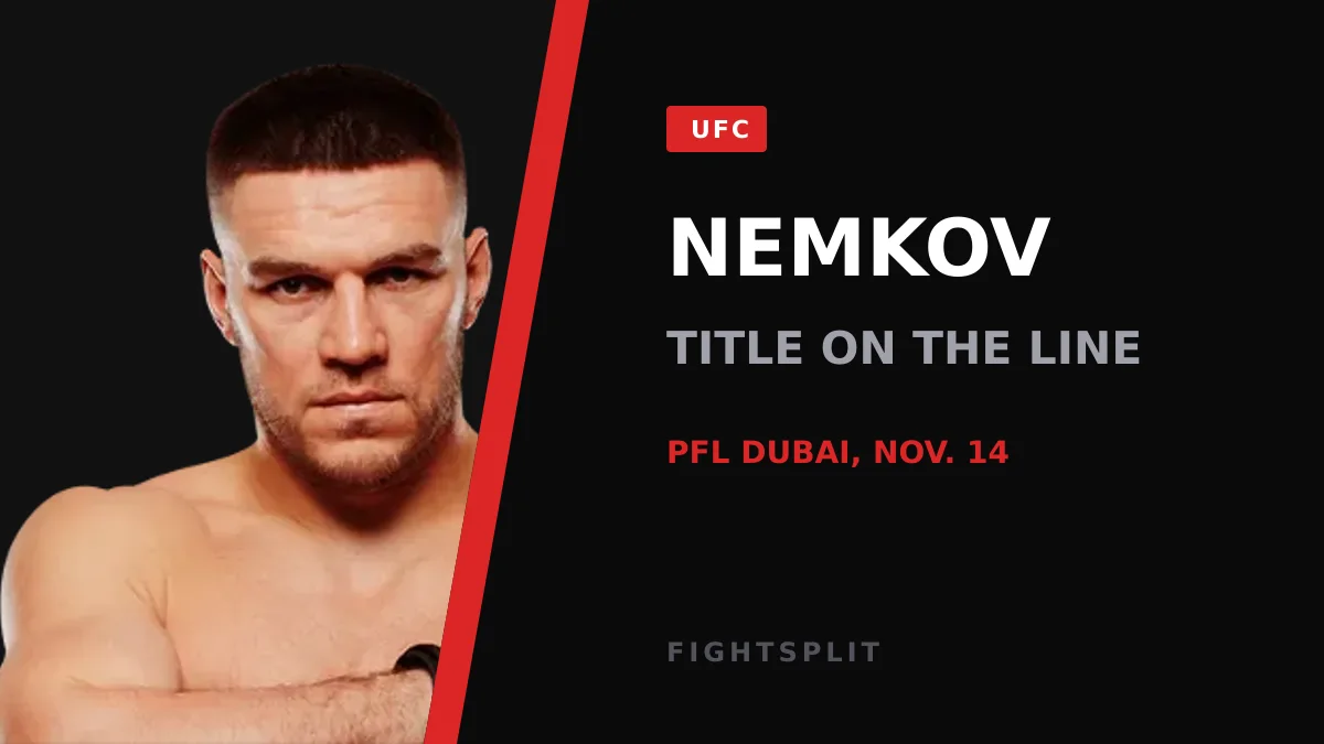 Vadim Nemkov walking to the cage before a PFL heavyweight bout