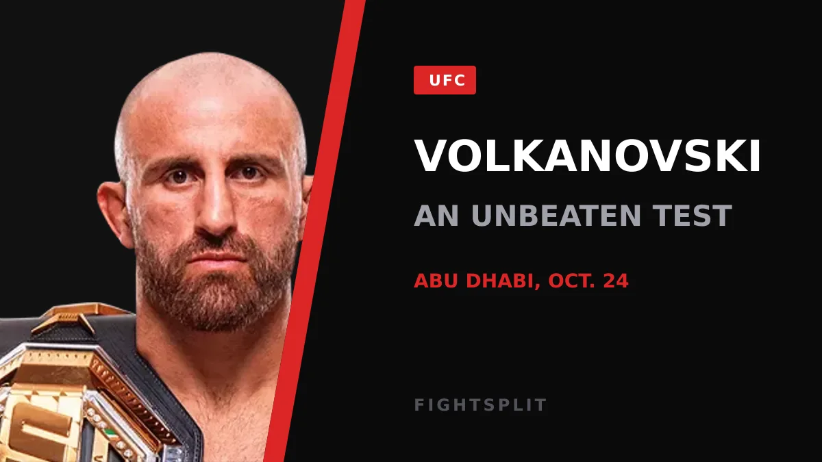 Alexander Volkanovski prepares to defend his UFC featherweight title