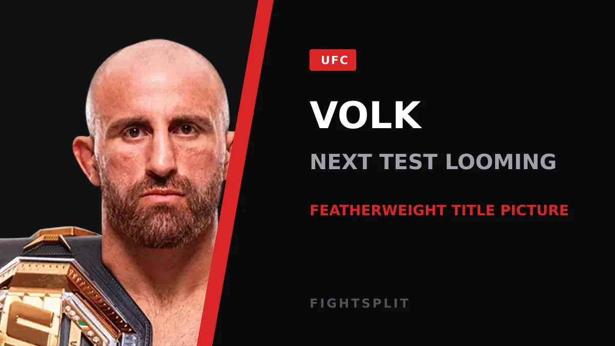 Alexander Volkanovski in fight gear ahead of a UFC featherweight title defense