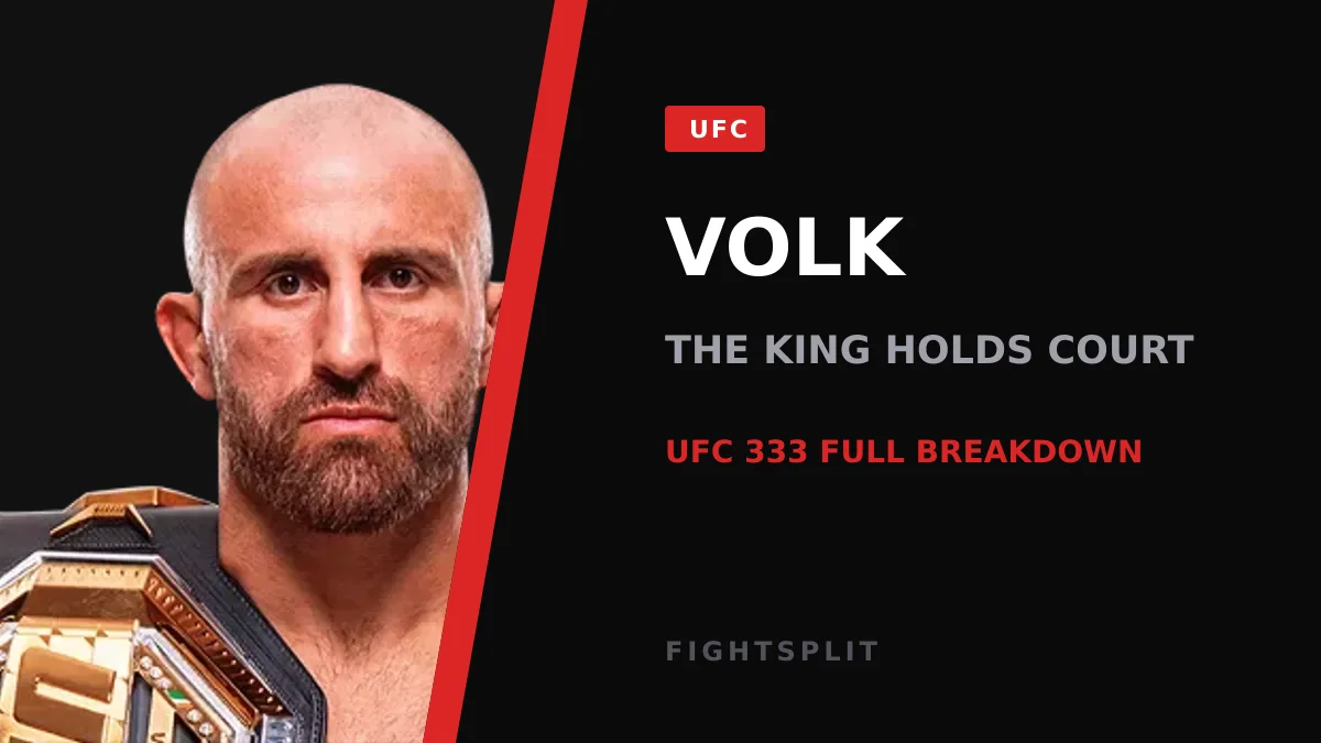 UFC featherweight champion Alexander Volkanovski after his title defense at UFC 333