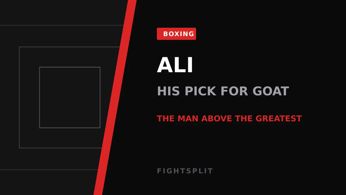Muhammad Ali in a classic boxing pose during his heavyweight prime