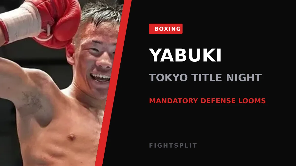 IBF flyweight champion Masamichi Yabuki celebrating in the ring