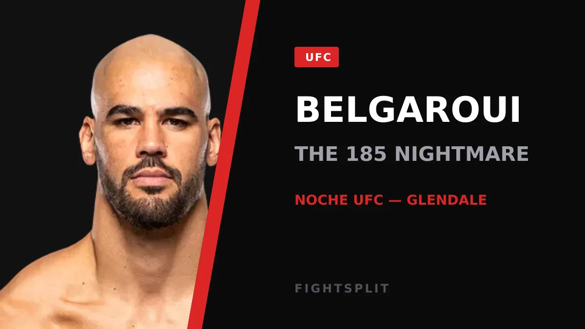 Dutch middleweight Yousri Belgaroui inside the Octagon